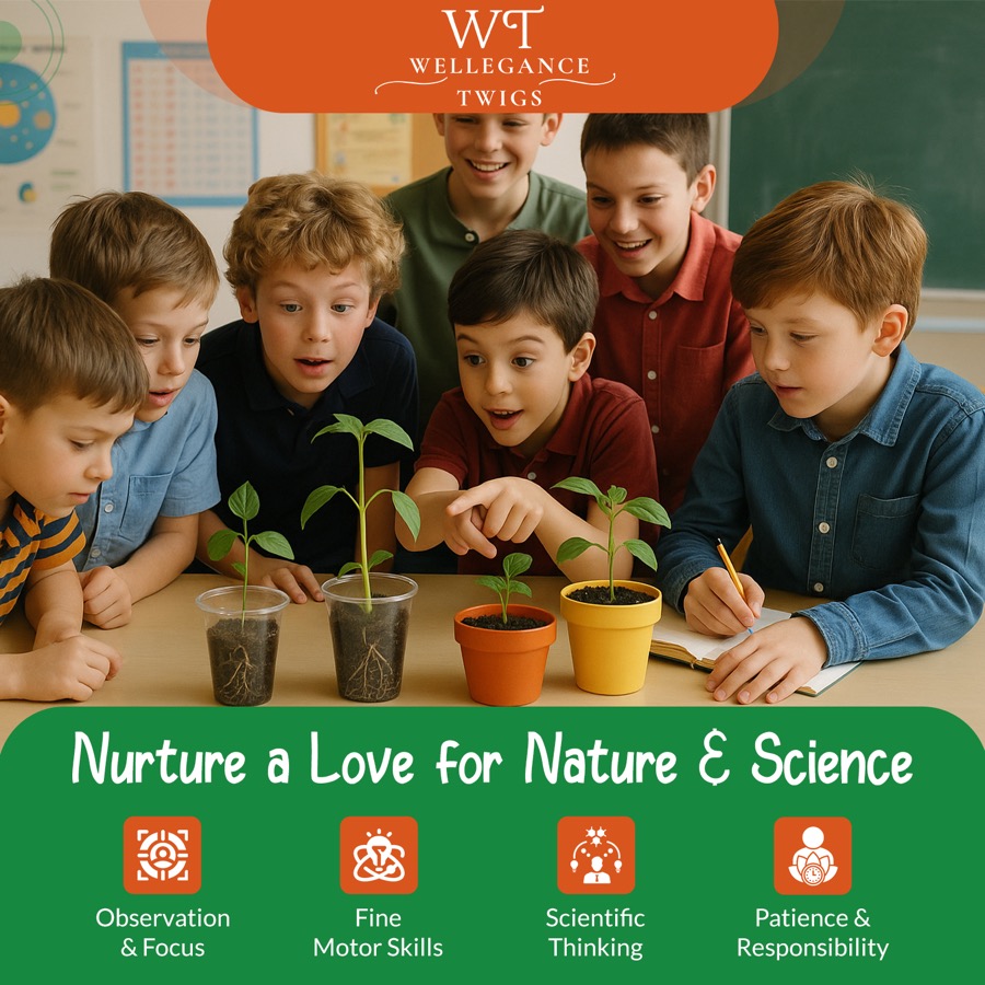 Students using Wellegance Twigs science kits in the classroom